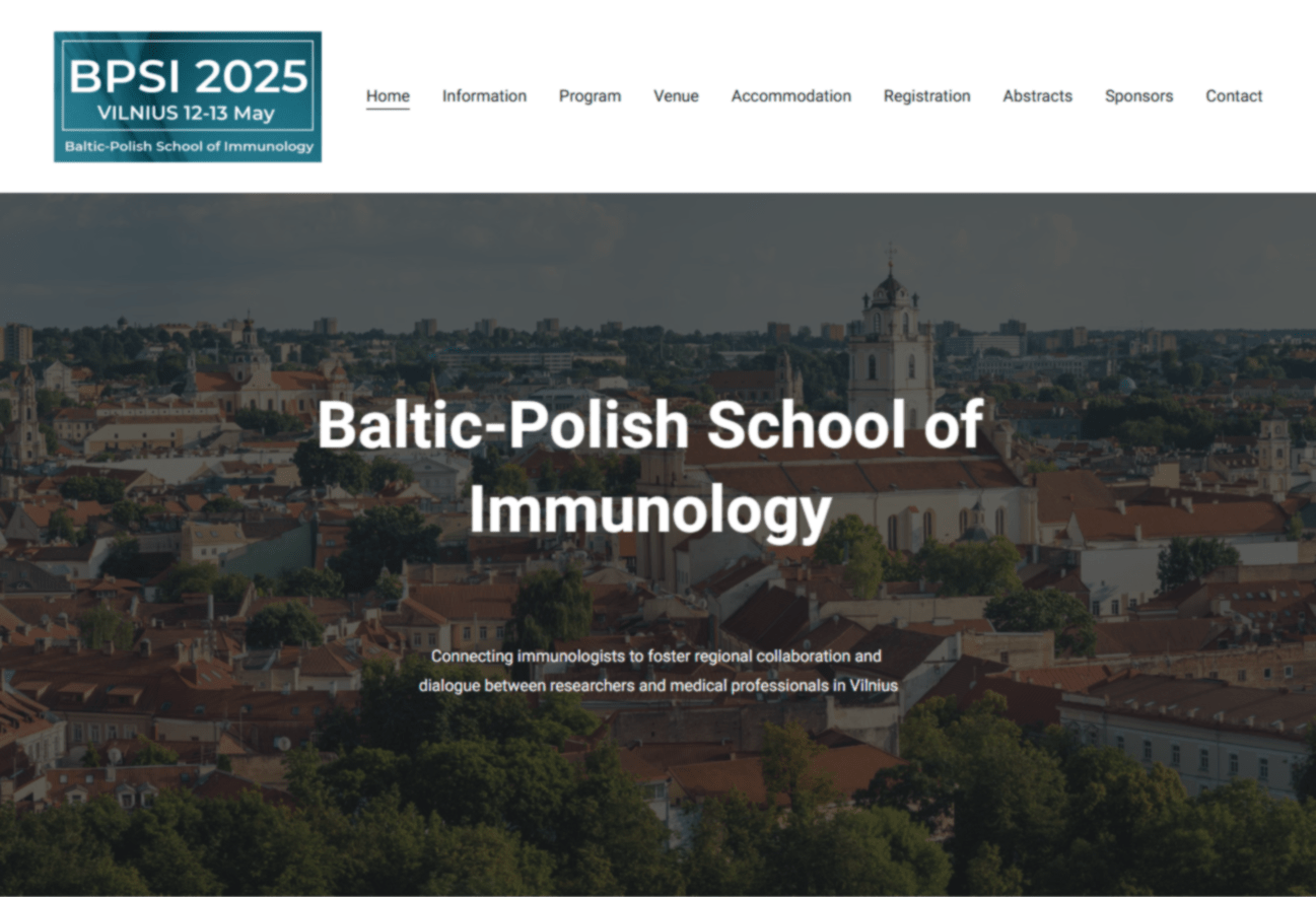 Baltijos-Lenkijos imunologijos mokyklos konferencijos svetainė